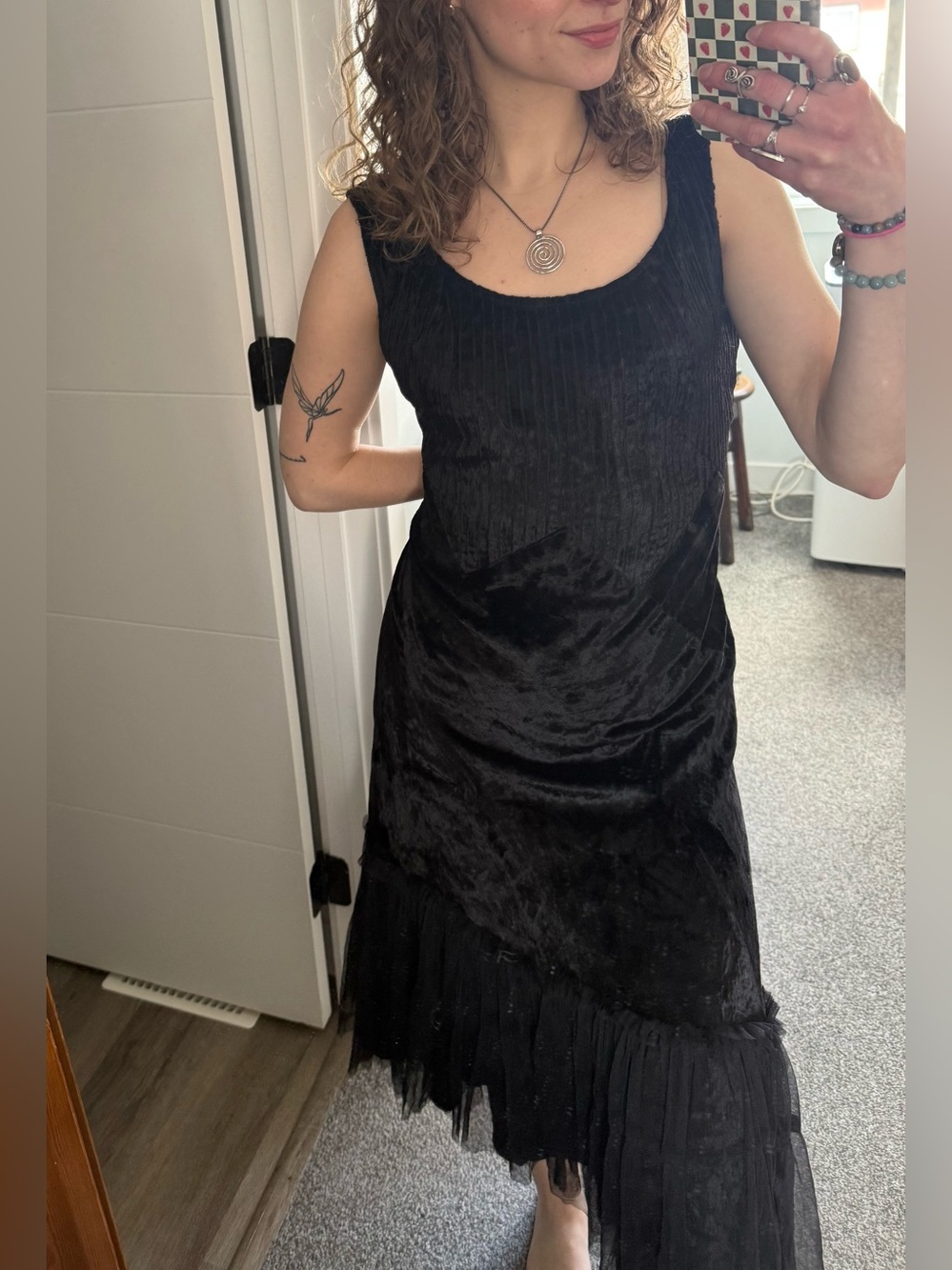 Vintage April Cornell Velvet Witch Midi Dress